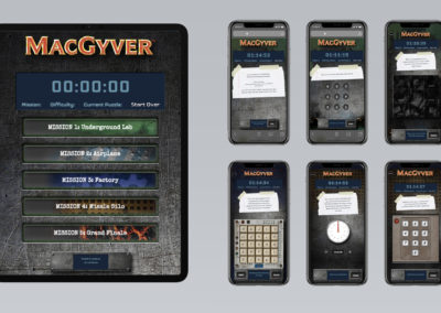Interactive, supplemental web portal for MacGyver escape room board game