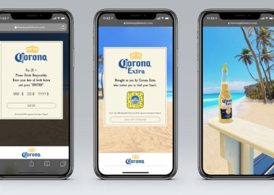 Augmented Reality portal for Corona Extra promotion